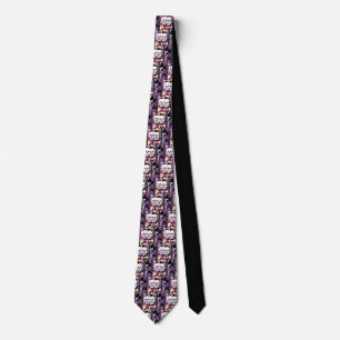 Corbata Dos cráneos y vidrio manchado