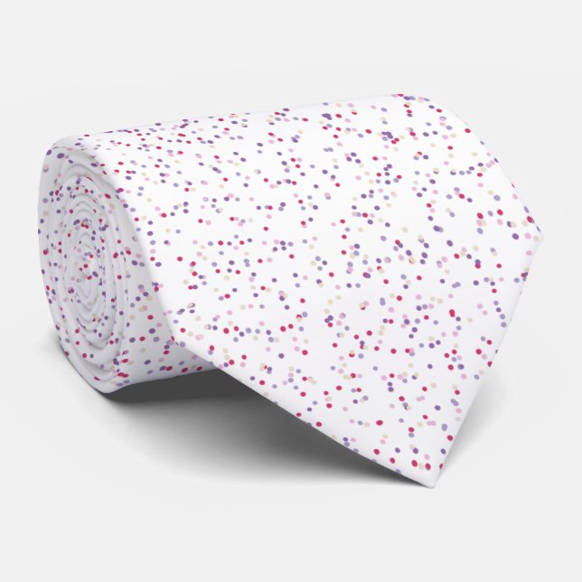 Corbata Dosis rosadas y moradas de Berry Sweet Speckled (Enrollado)