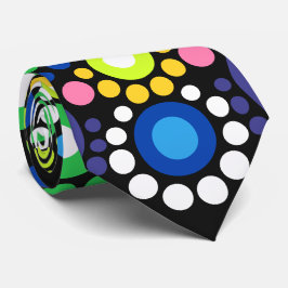 Corbata Dots Hippie Dotados de Mandala Retro Floral