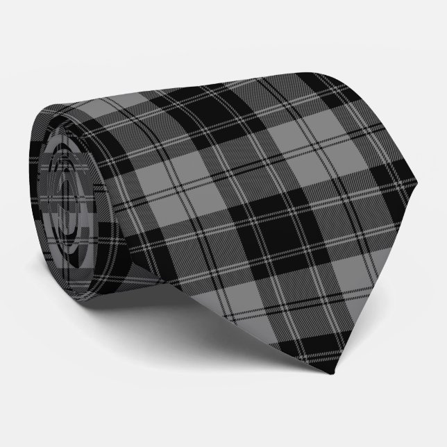Corbata Douglas tartan negro (Enrollado)
