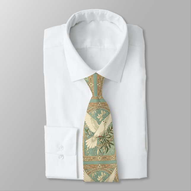 Corbata Dove With Olive Branch Christmas Design (Atado)