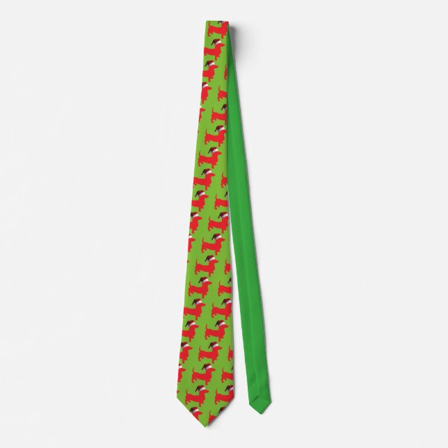 Corbata Doxie Rojo y Gorra-Santa (Anverso)