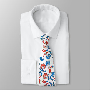 Corbata Dr. Seuss Cosa Uno Cosa Dos Patrón de bandera de