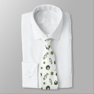 Corbata Dr. Seuss   Patrón de trébol del gato en el sombre