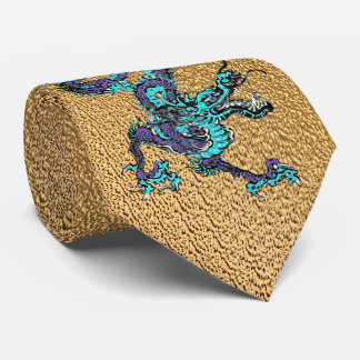 Corbata Dragón Azul Y Púrpura