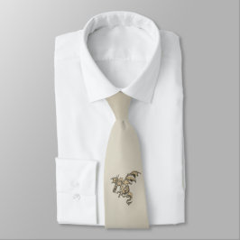 Corbata Dragón dorado