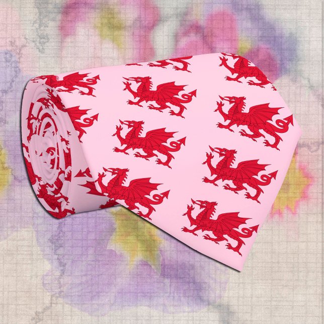 Corbata Dragón galés Tie & Cymru dragón rojo / Gales (Subido por el creador)