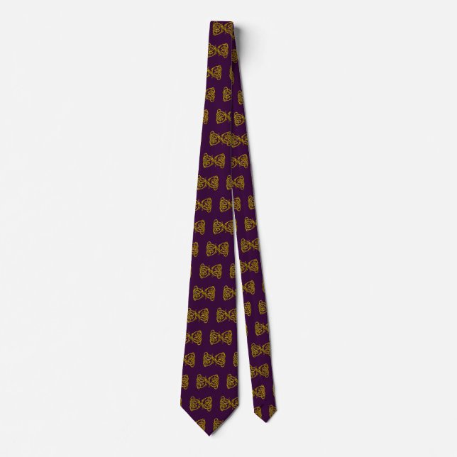 Corbata DRAGON LOVE ,Púrpura (Anverso)