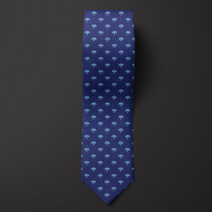 Corbata Dragón monocromo azul