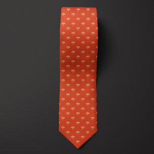 Corbata Dragón monocromo naranja
