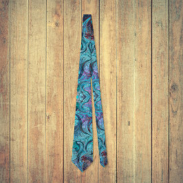 Corbata Dragón mosaico abstracto colorido o escalas de sir
