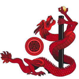 Corbata Dragón Rojo
