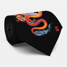 Corbata Dragón rojo chino