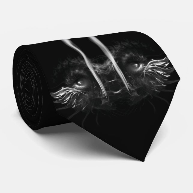 Corbata Dragon Smoke Black (Enrollado)