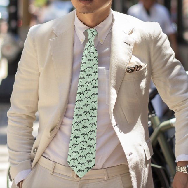 Corbata Dragón tribal celítico verde negro (Subido por el creador)