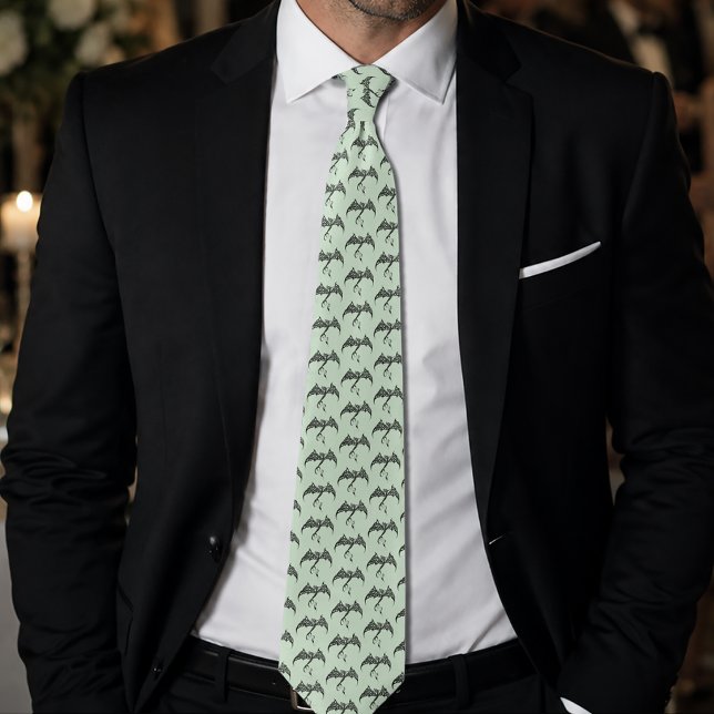 Corbata Dragón Tribal Celta Negro Verde (Subido por el creador)