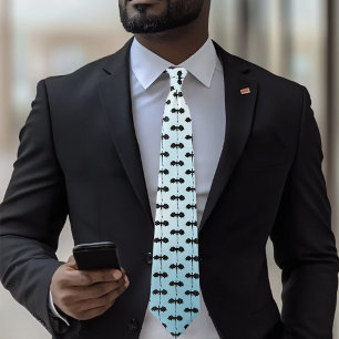 Corbata Dragón Tribal Negro Vuelo Fantasía Cielo Azul