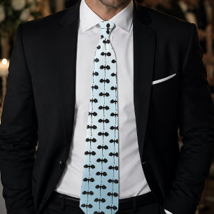 Corbata Dragón Tribal Negro Vuelo Fantasía Cielo Azul