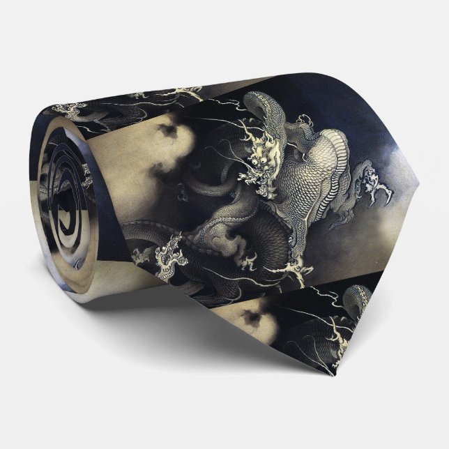 Corbata Dragones japoneses ネ タ イ (Enrollado)