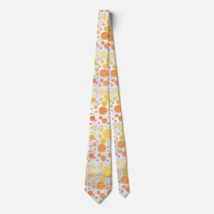 Corbata Dragones Naranja ocular Patrón de punto Polka