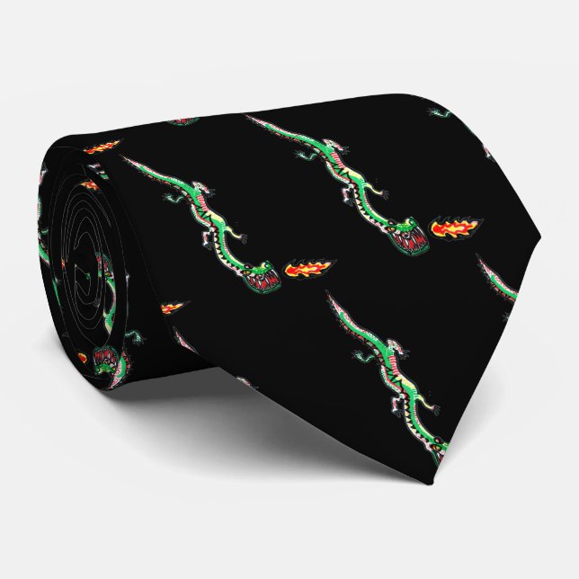 Corbata DragonFire Tie (Negro) (Enrollado)