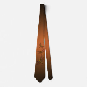 Corbata Dragonfly luminiscente Gradiente de bronce Ombre