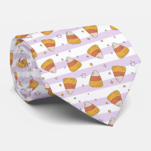 Corbata Dulce Caramelo de Maíz y Estrellas Patrón de Hallo
