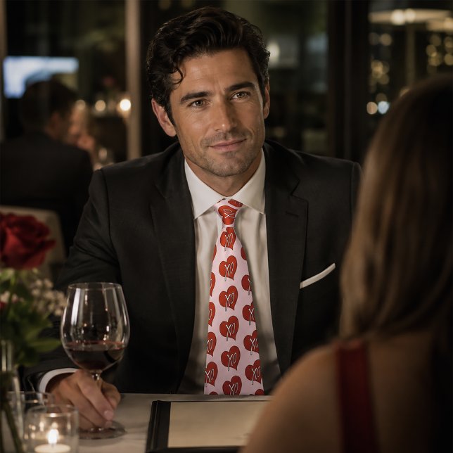 Corbata Dulce Corazón Rojo XO Amor Abrazos Besos (Subido por el creador)