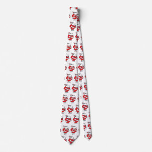 Corbata Dulce dibujo animado alegre Santa Claus riendo Jo