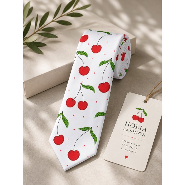 Corbata Dulce patrón de cereza roja (Subido por el creador)
