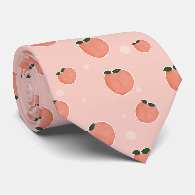 Corbata Dulce patrón de melocotón de verano (Enrollado)