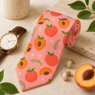Corbata Dulce patrón de melocotón de verano