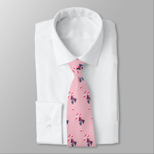 Corbata Dulce Patrón de Repetición de Bastones de Caramelo