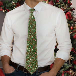 Corbata Dulce Patrón Navideño Verde Juguetón de Pan de Jen