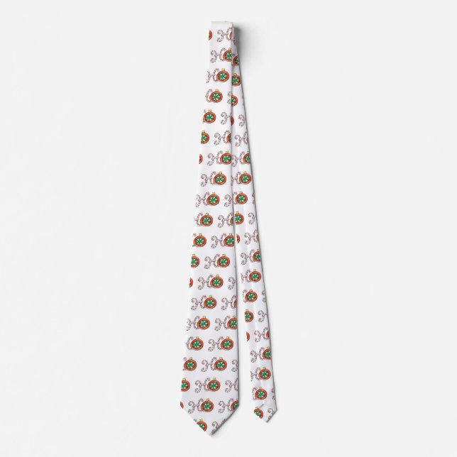 Corbata Dulce texto de Navidad, Ho en cañas de caramelo ad (Anverso)