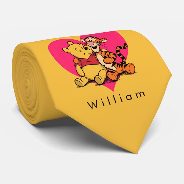 Corbata Dulce Winnie the Pooh y Tigger (Enrollado)