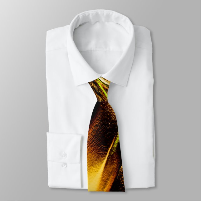 Corbata Dunas raras en oro quemado o naranja amarillento (Atado)
