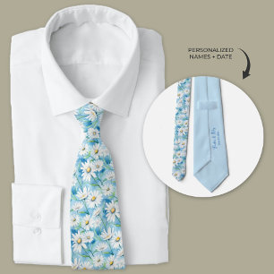 Corbata Dusty Blue Daisy