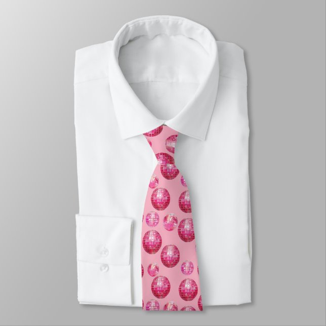 Corbata Dusty Pink Disco Tie (Atado)