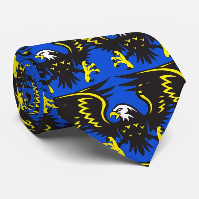 Corbata Eagles Black Fútbol Baloncesto Béisbol (Enrollado)