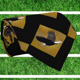 Corbata Eagles Sports Black Gold Necktie