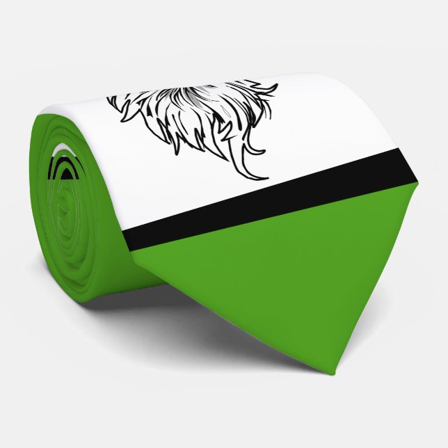 Corbata Eagles Sports Green White Necktie (Enrollado)