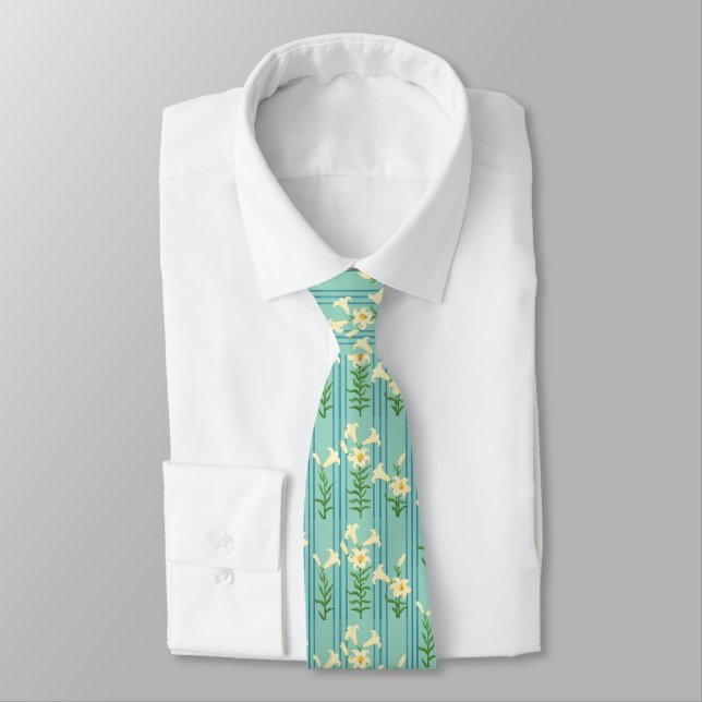 Corbata Easter Lily Neck Tie (Atado)