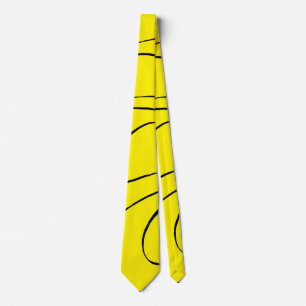 Corbata Ebb and Flow 2 en negro y amarillo