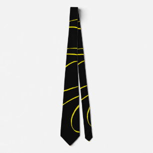 Corbata Ebb and Flow 2 en negro y amarillo