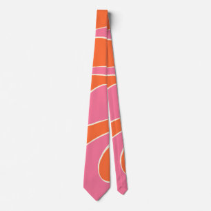 Corbata Ebb y Flow 2 en rosa, Naranja y crema