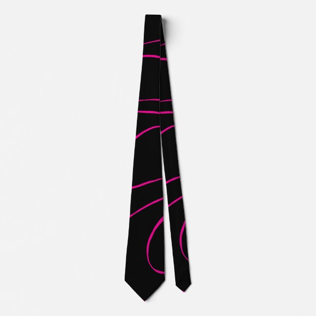Corbata Ebb y Flow 2 - Magenta y negro (Anverso)