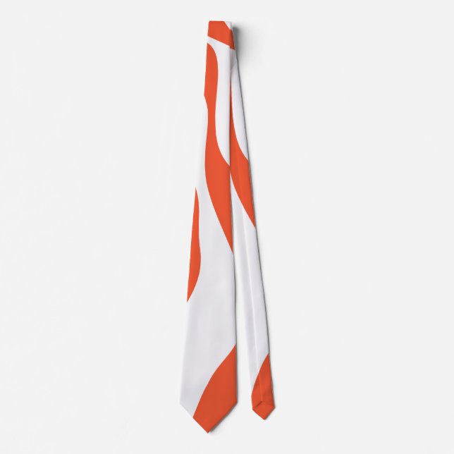 Corbata Ebb y Flow 4 en Naranja y blanco (Anverso)