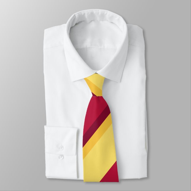 Corbata Ecos del atún de franja regio de la puesta del sol (Atado)