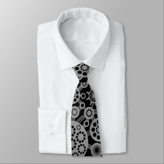 Corbata Ecosistema - 30pc Gris sobre negro